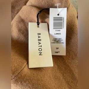 BNWT BABATON $168 Wool Blend Camel Cardigan